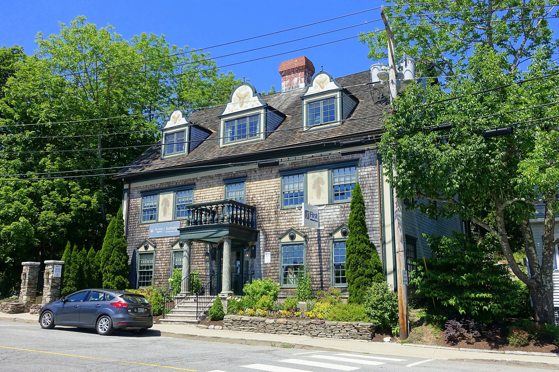 A shingled house on Summit Road in Northeast Harbor, Maine.