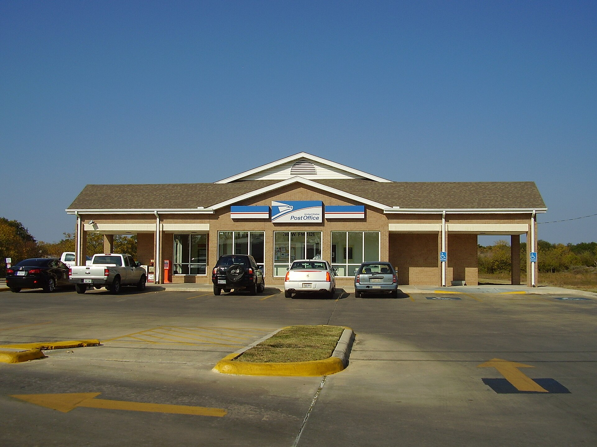 The Manchaca, Texas post office building.