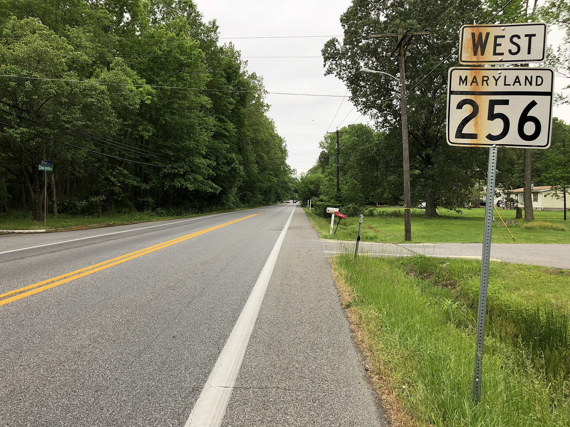 Deale-Churchton Road near Shady Side, Maryland