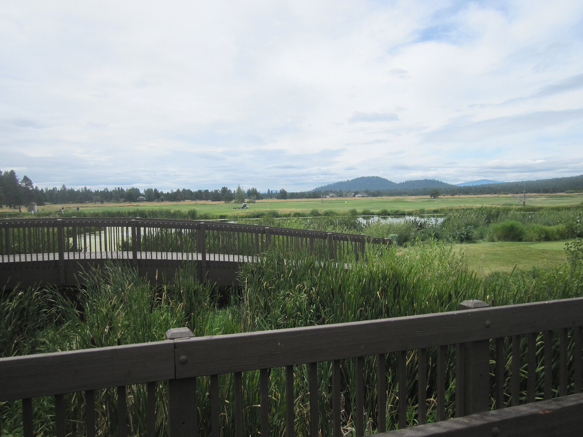 A boardwalk over the marsh in Sunriver.