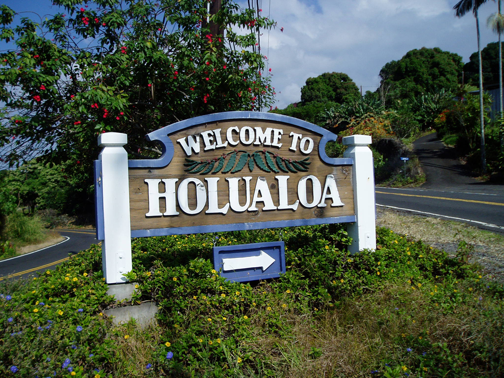 As you enter the area known as Holualoa on the Big Island of Hawaii