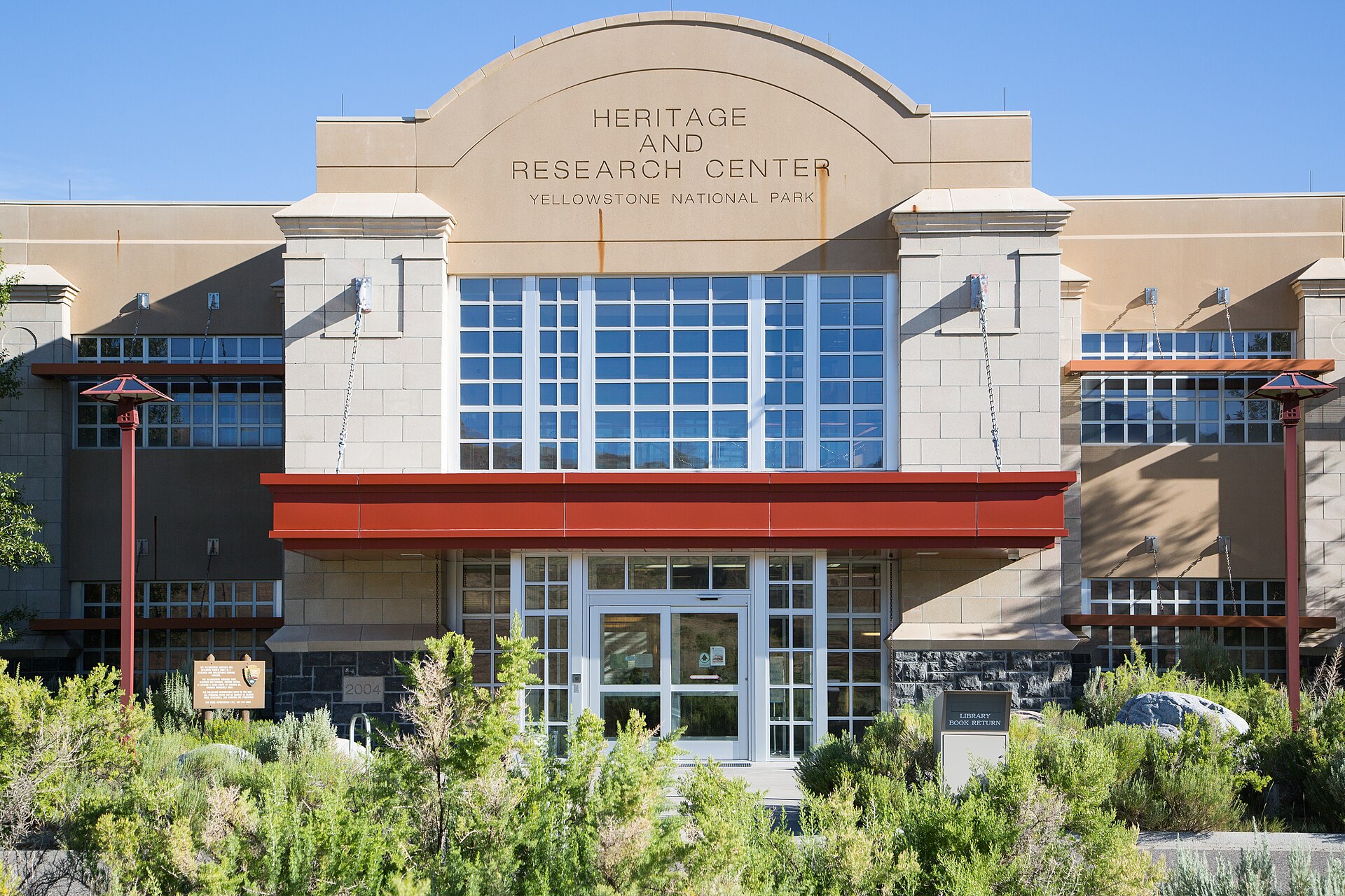 The Yellowstone Heritage and Research Center building in Gardiner, Montana.