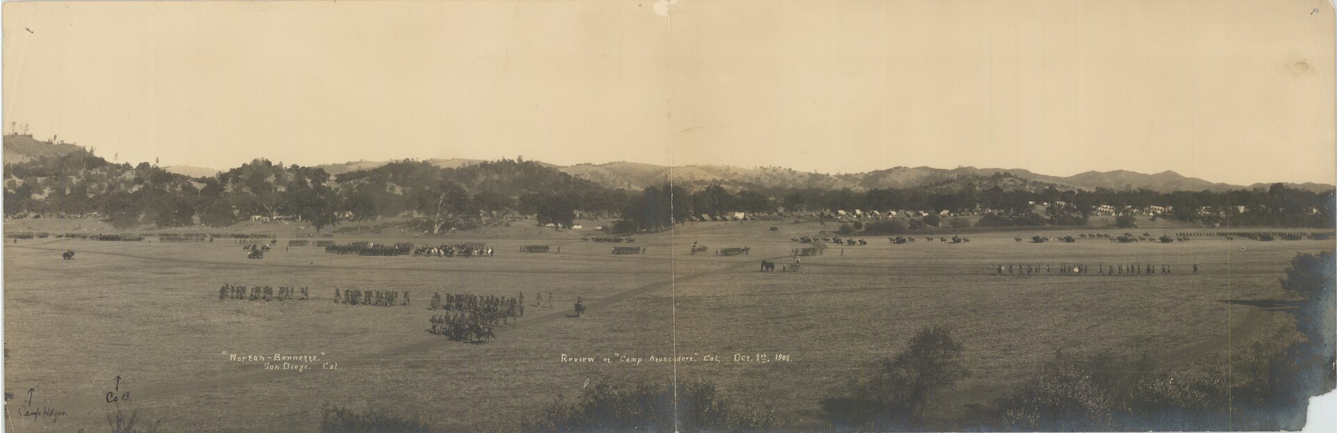 Historic 1908 photograph of Camp Atascadero, California