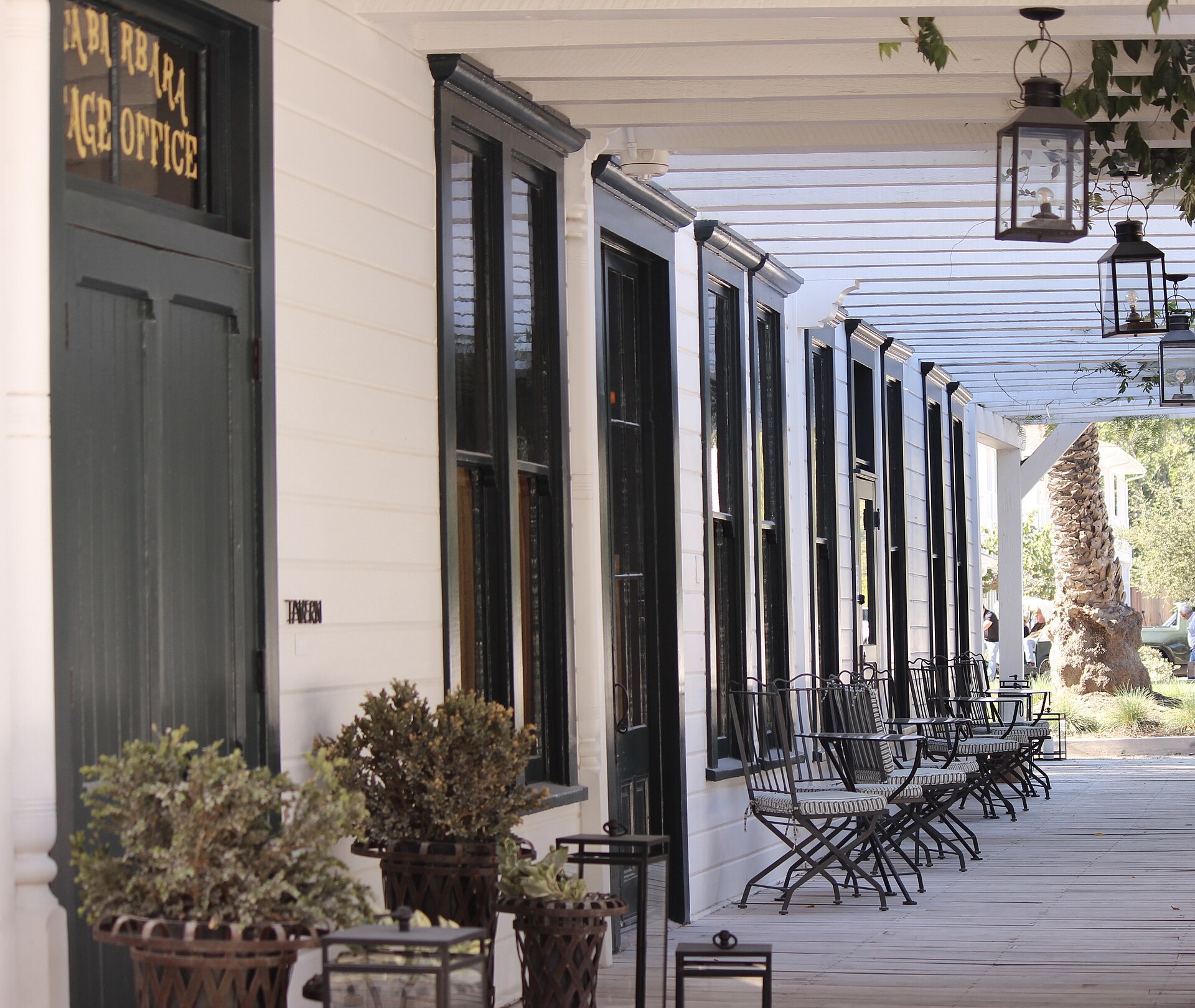 Mattei's Tavern is located in Los Olivos, California in Santa Barbara County. It was a stagecoach stop built in 1886.