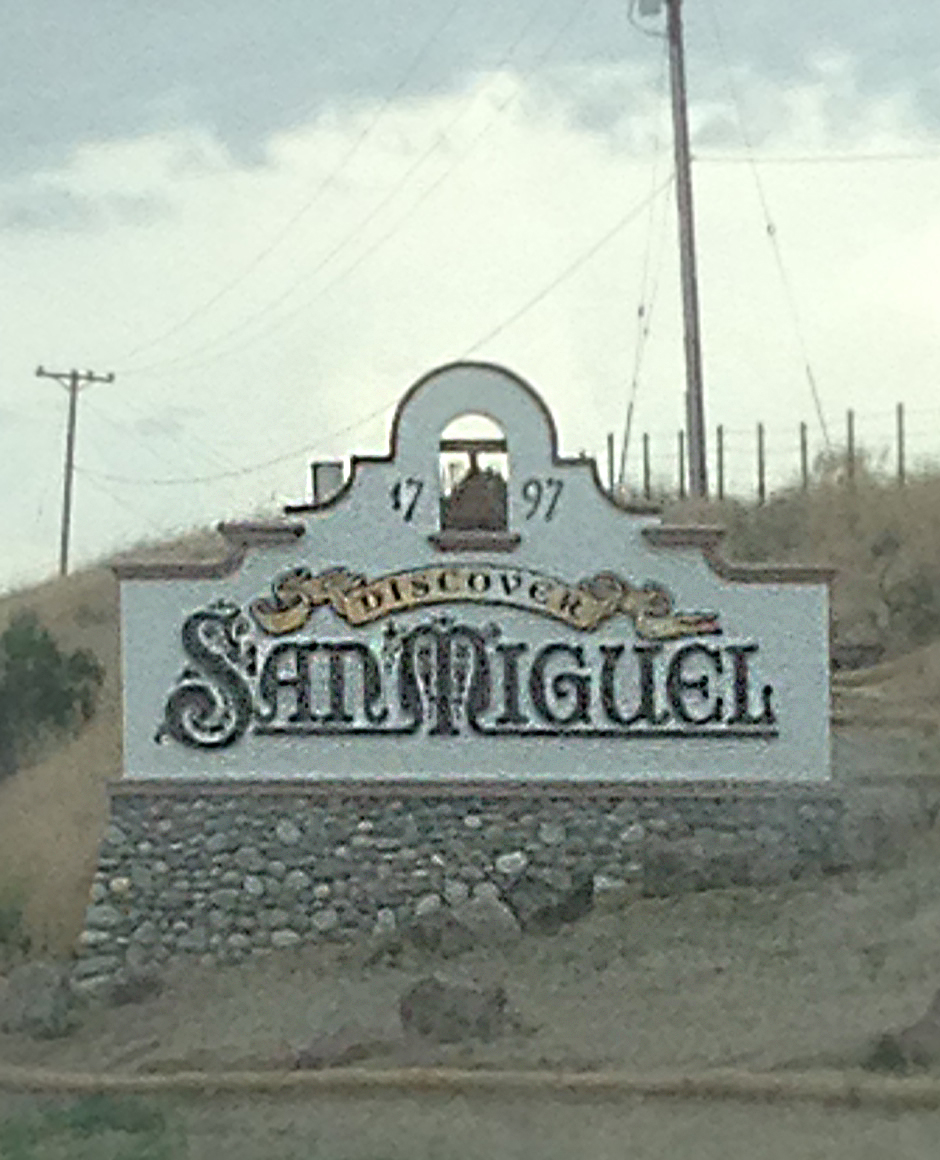 This is a photo of the sign entering San Miguel, CA on 101 South.