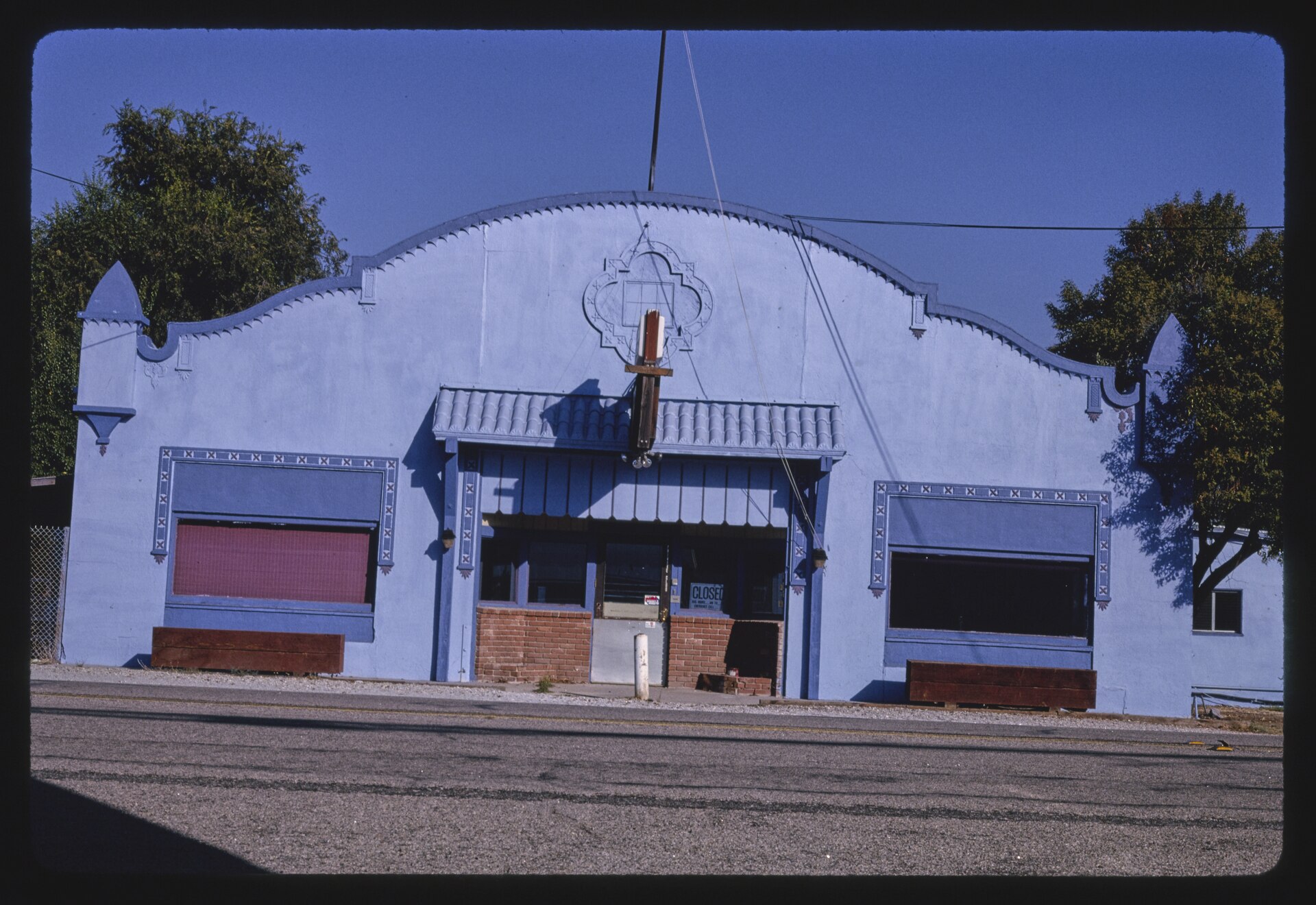 The historic Moose Lodge building on El Camino Real in Santa Margarita, California.