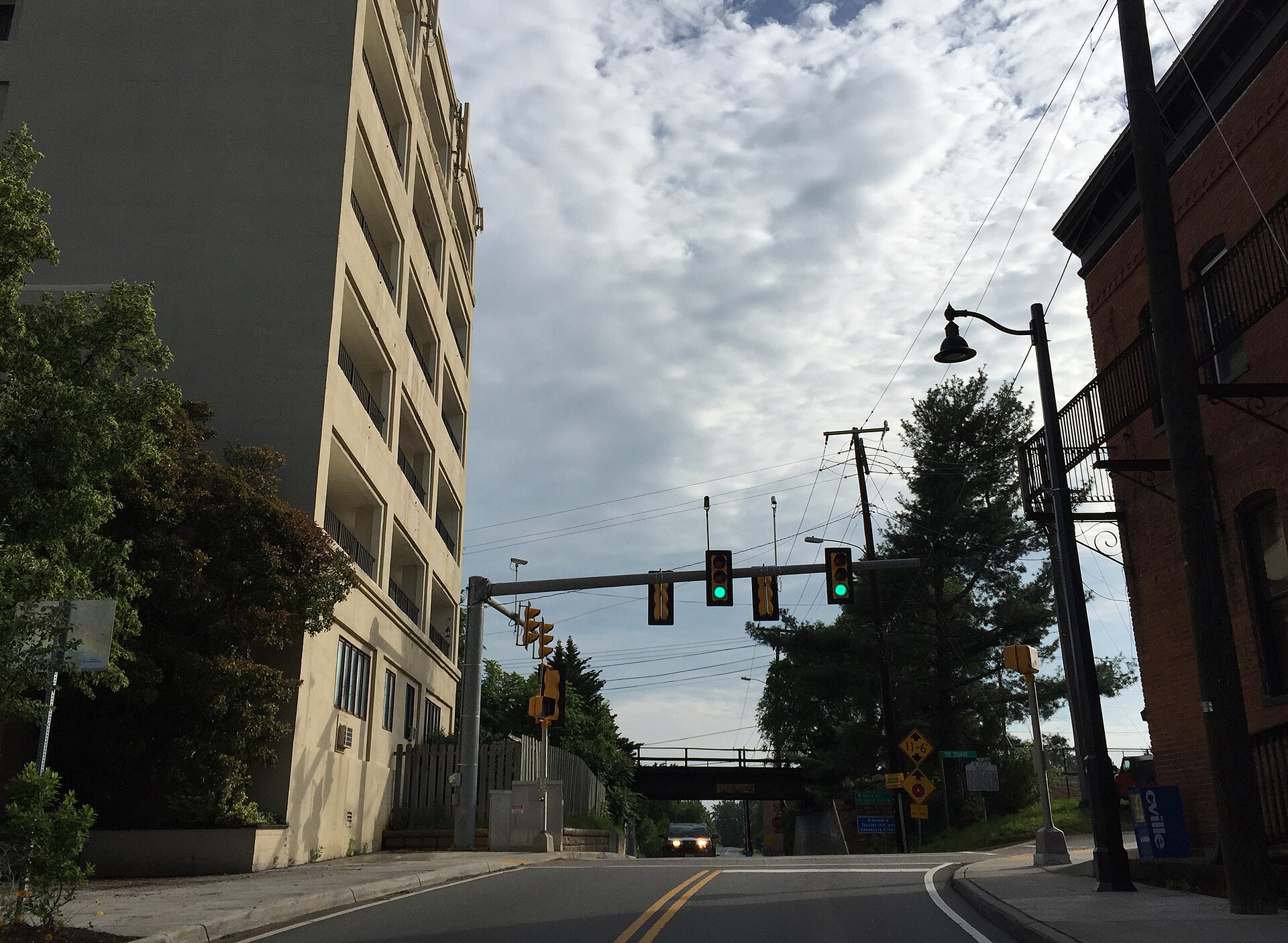 Crozet Avenue near The Square in downtown Crozet, Virginia