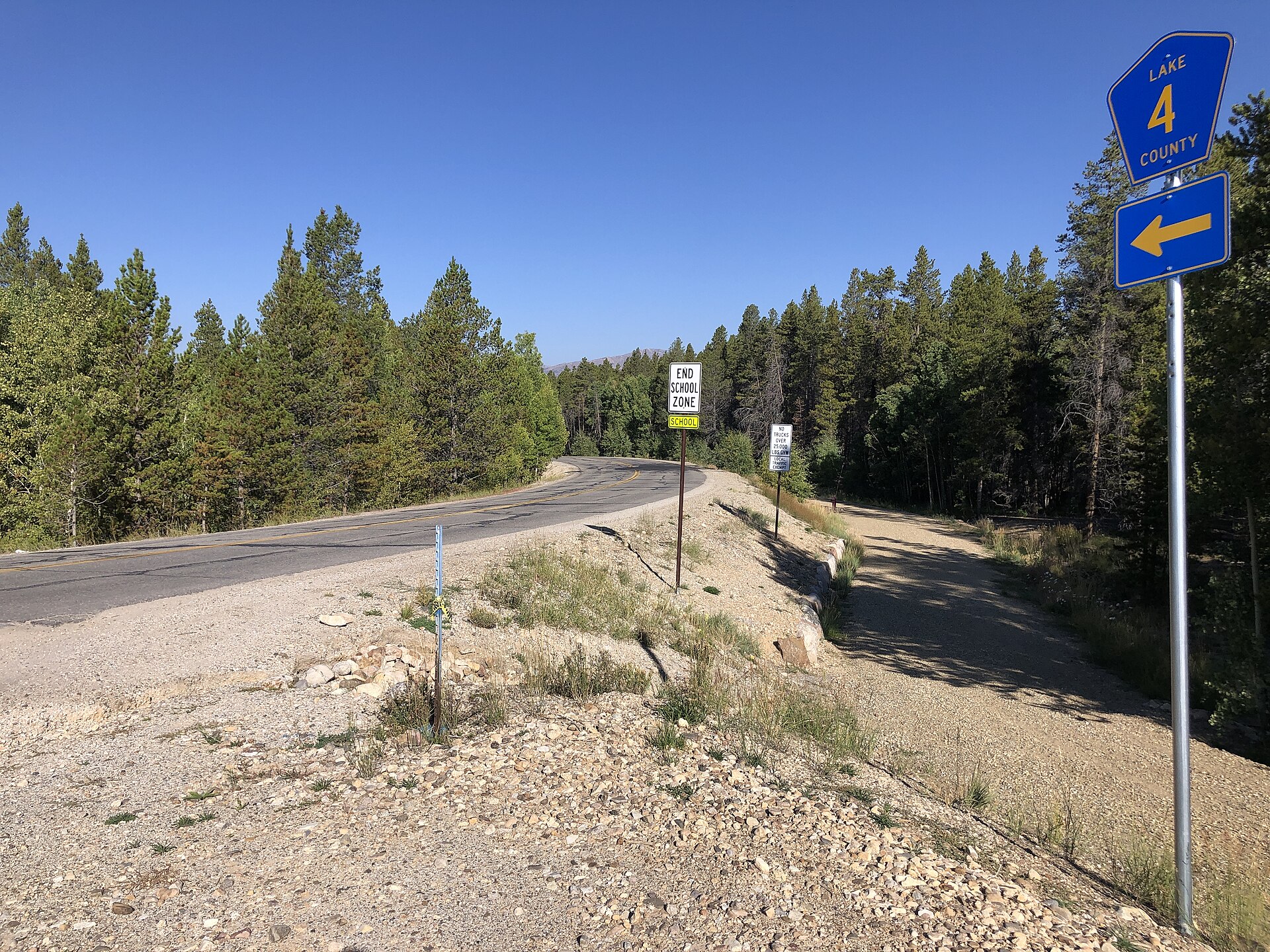 Road through Leadville North Colorado