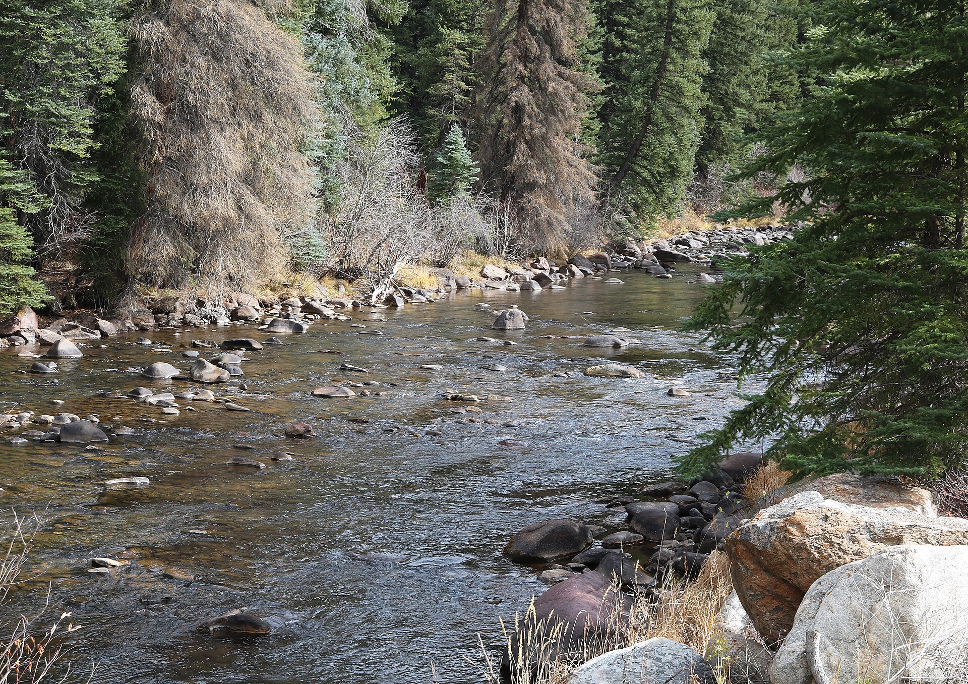 The Eagle River at Minturn, Colorado .