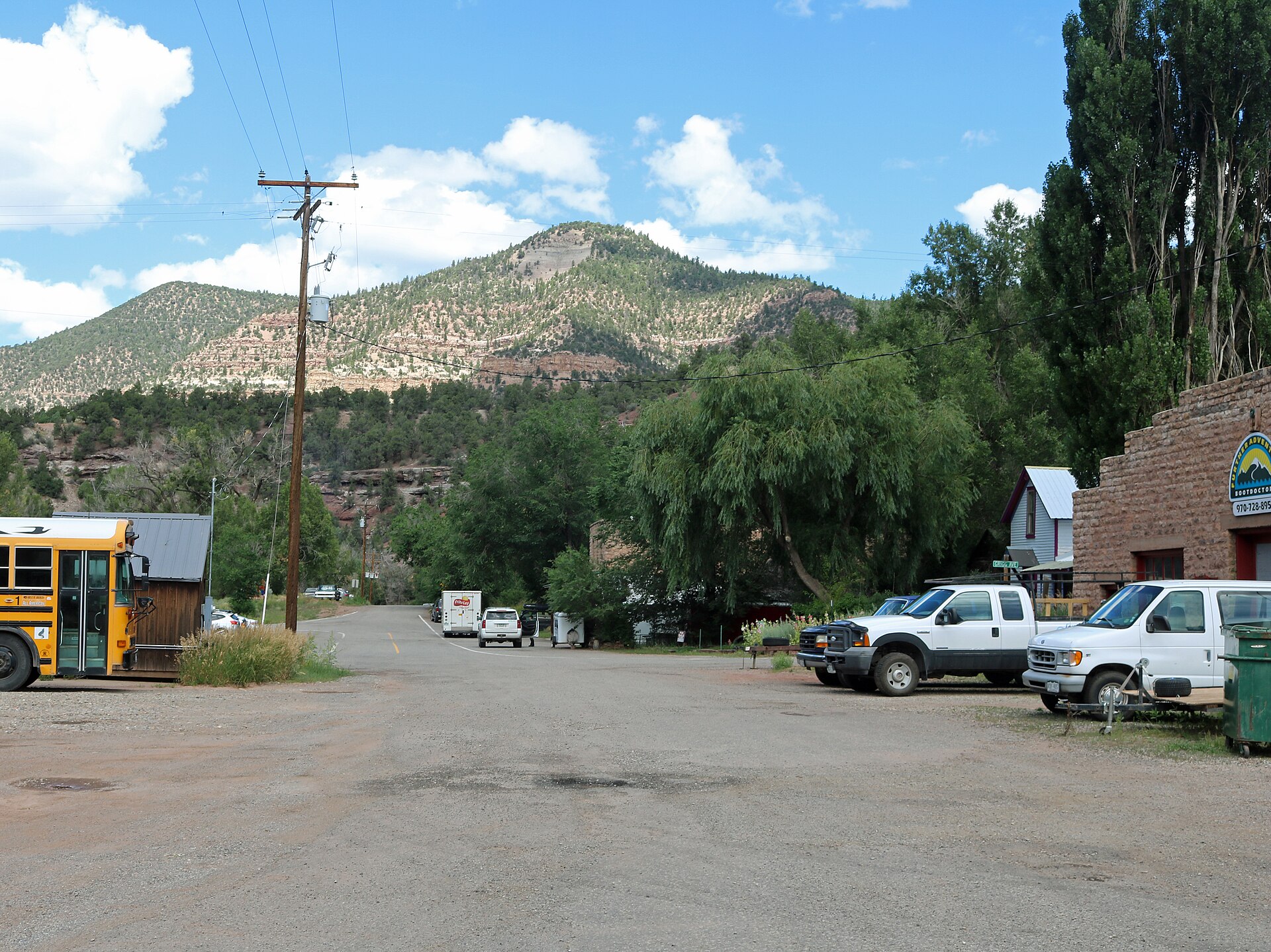 A view along Front Street in Placerville, Colorado , in San Miguel County.