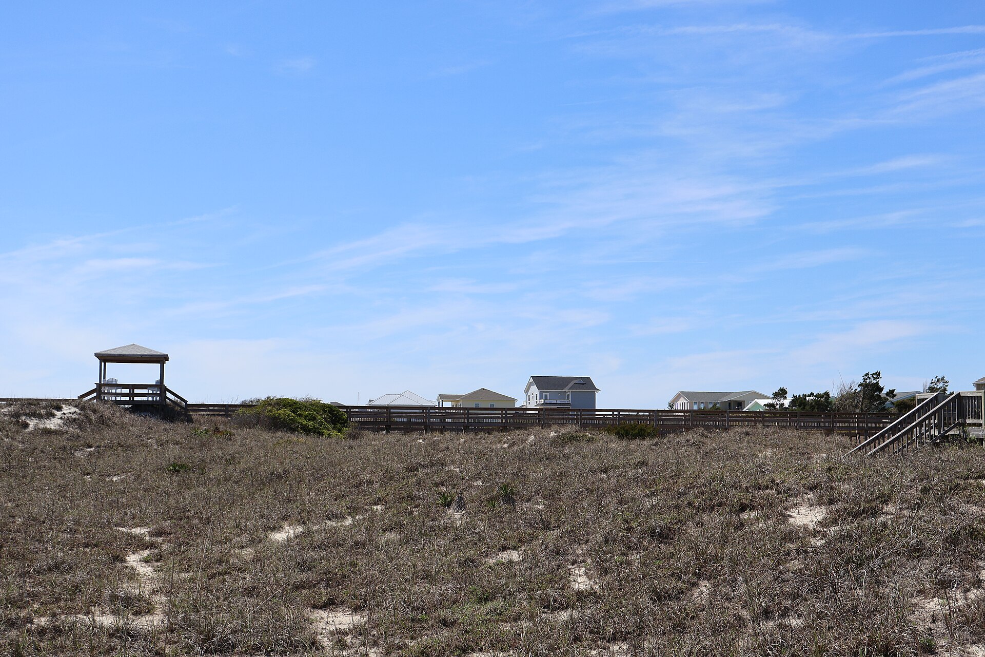 Sand dunes on Emerald Isle beach