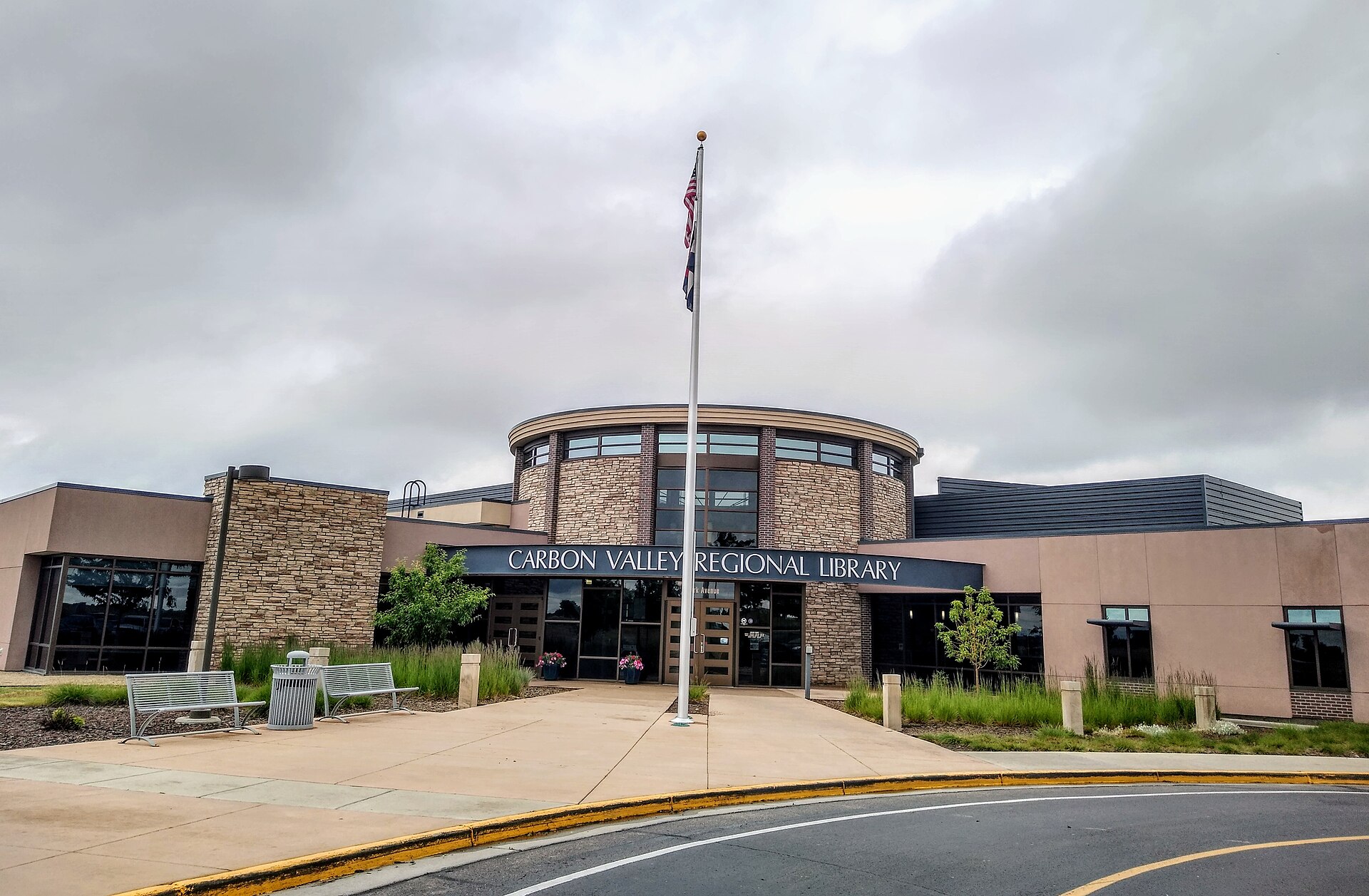 The modern Carbon Valley Regional Library building serving Firestone, Colorado.