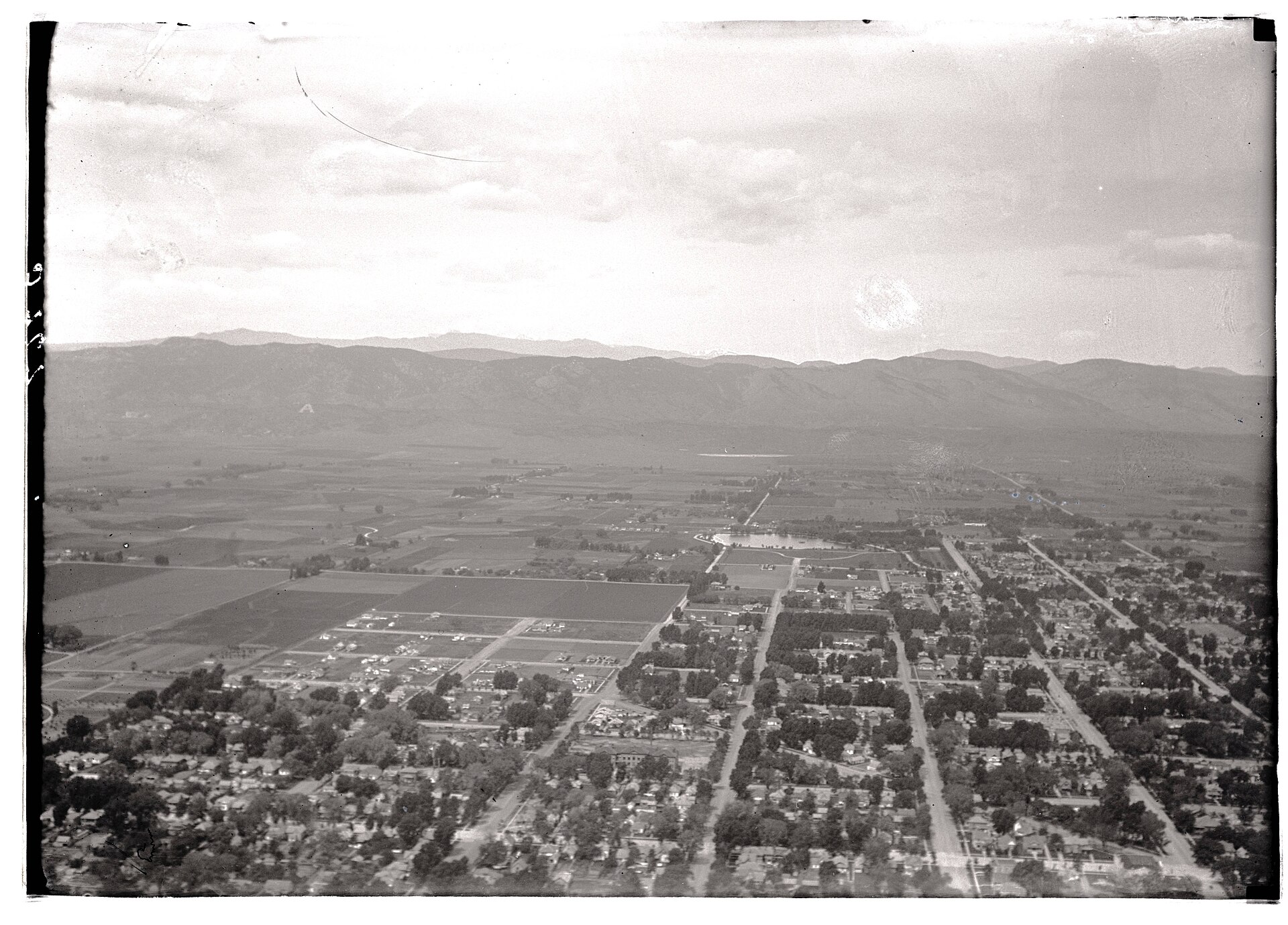 Aerial view of Fort Collins Colorado