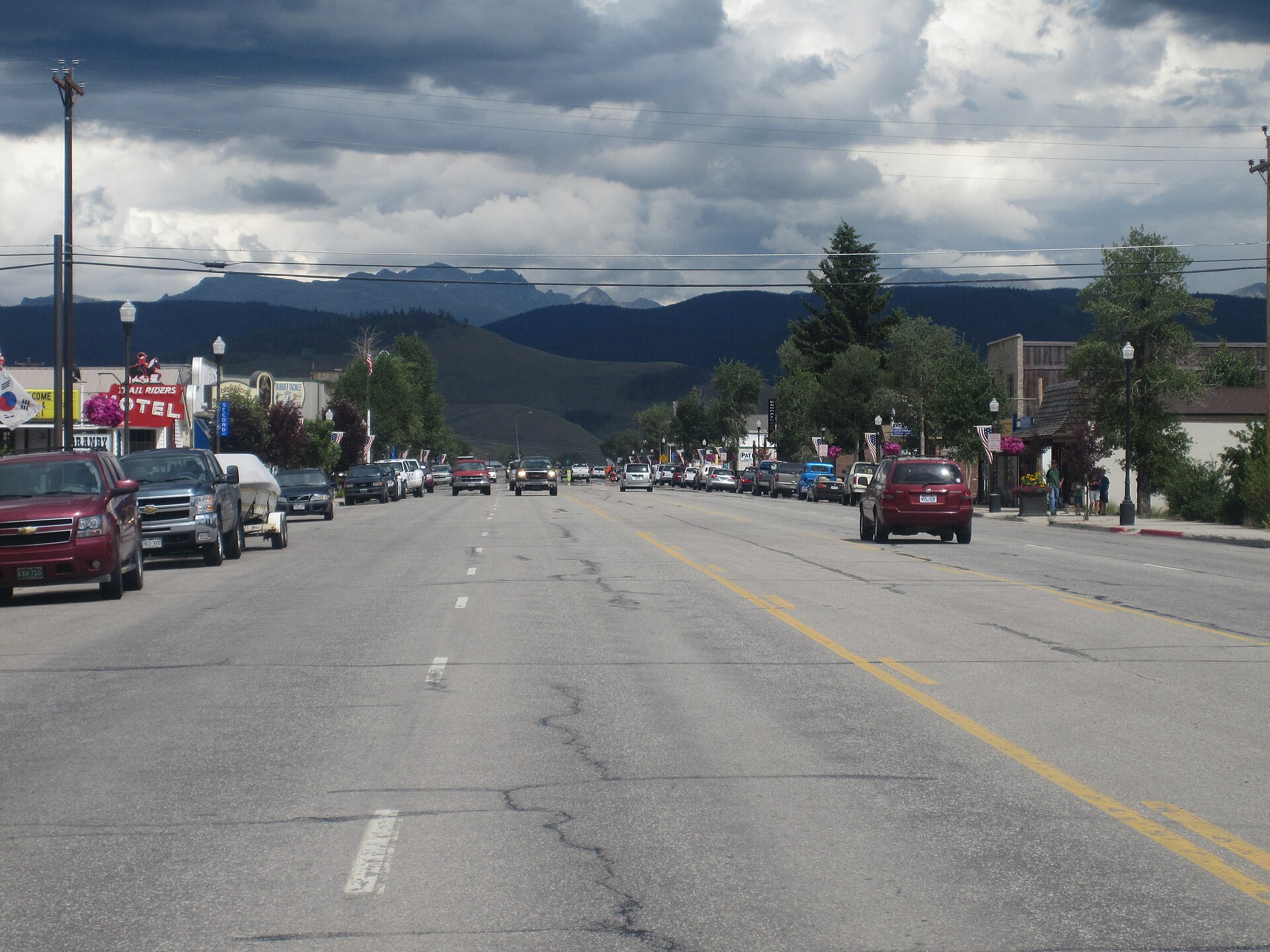 Main street in downtown Granby Colorado.