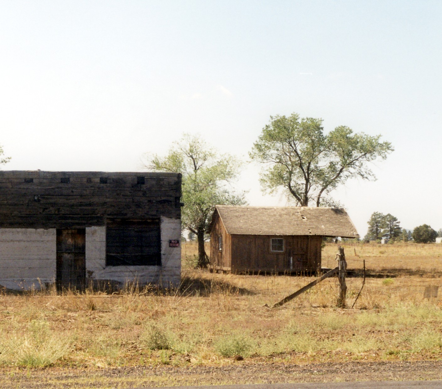 Historic Route 66 storefronts in Parks, Arizona
