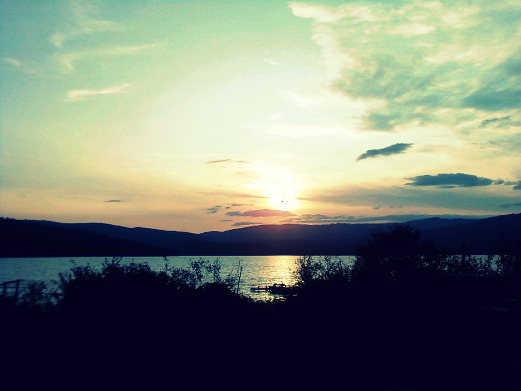Sunset over Lake Mary Ronan, Montana