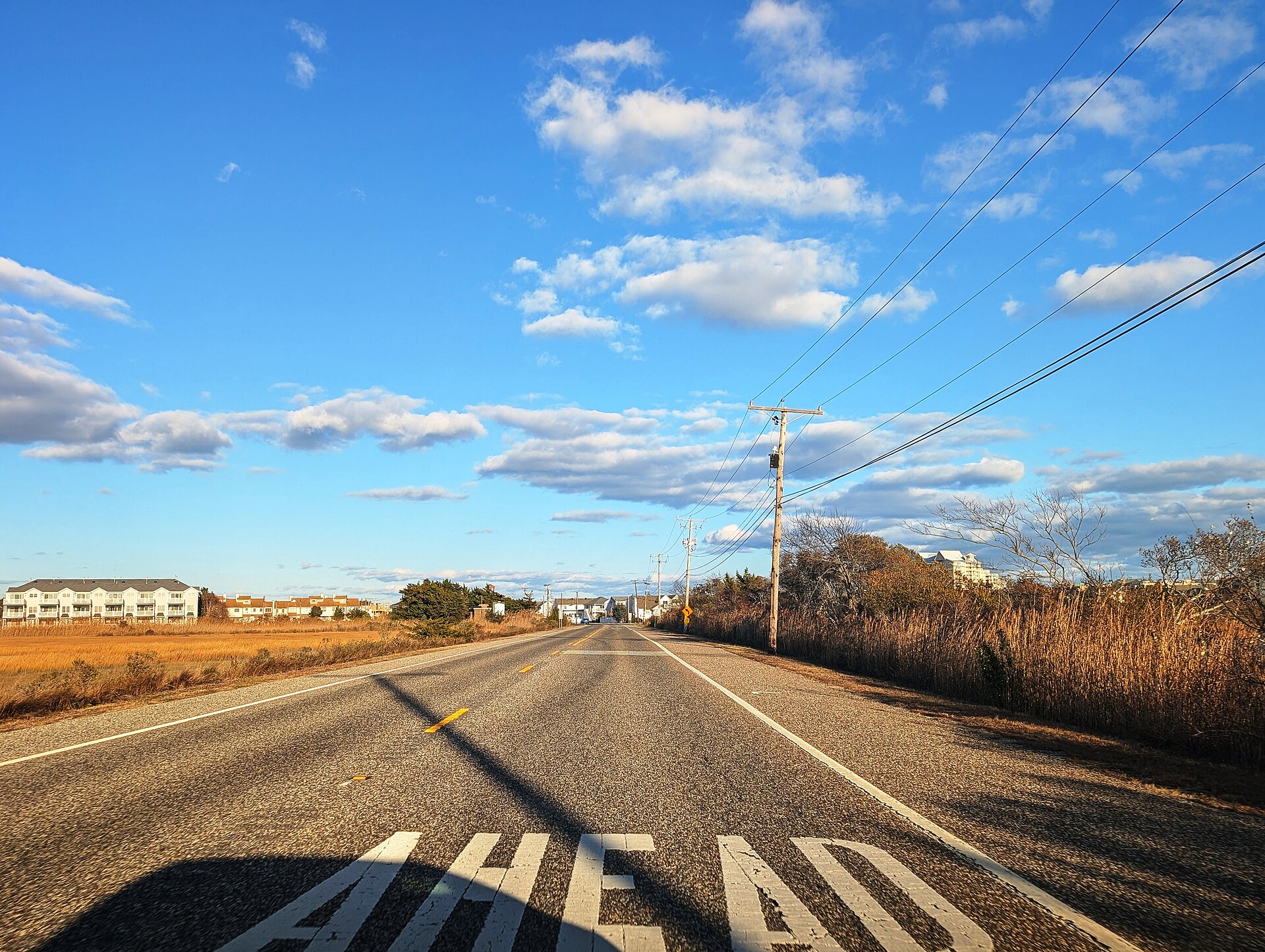 County Route 621 (Ocean Drive) approaching Diamond Beach, New Jersey
