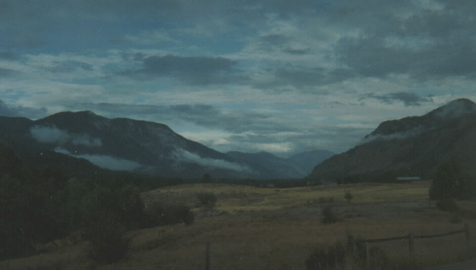 Morning mist over the Methow Valley in Washington