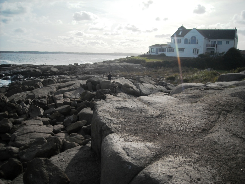 The Nubble Lighthouse on its rocky island off Cape Neddick, Maine.