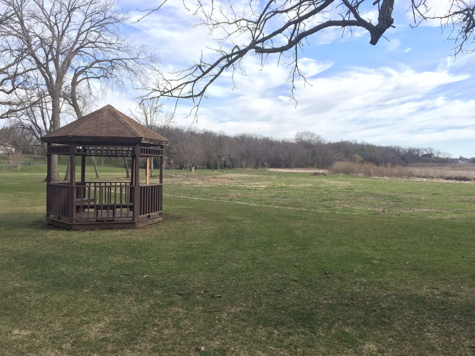 The pavilion in Oronoco Park in Oronoco, Minnesota.