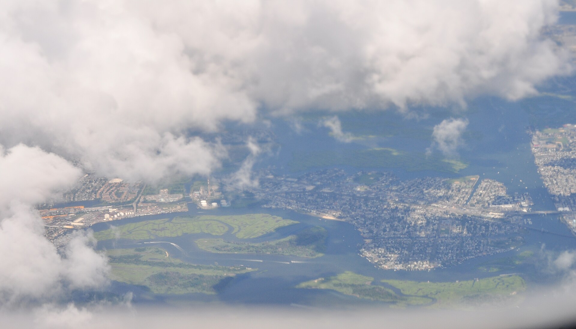 Aerial view of Barnum Island New York