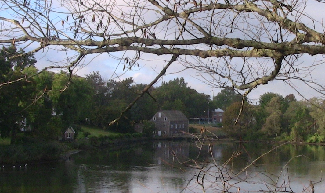 Historic Saddle Rock Grist Mill seen from the 911 Memorial Bridge