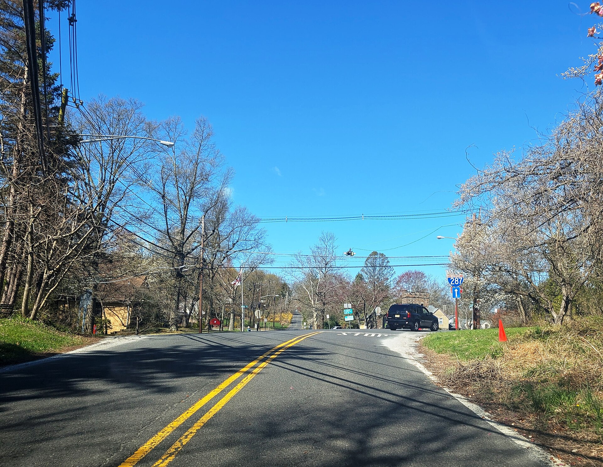 County Route 657 (Long Hill Road) in Millington, New Jersey.