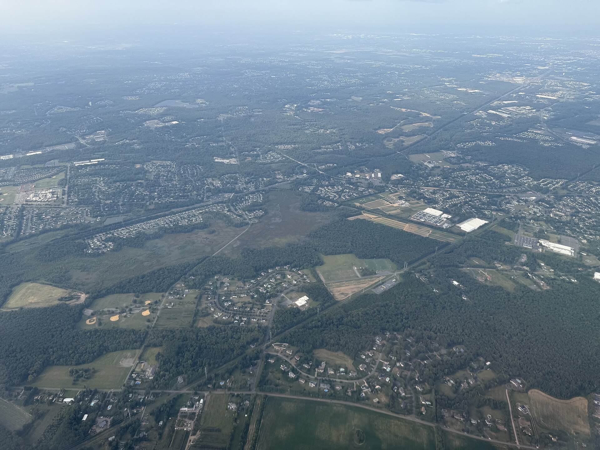 Aerial view of Monmouth Junction, New Jersey
