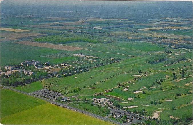 An aerial view of the Forsgate Country Club golf course in Monroe Township, New Jersey.