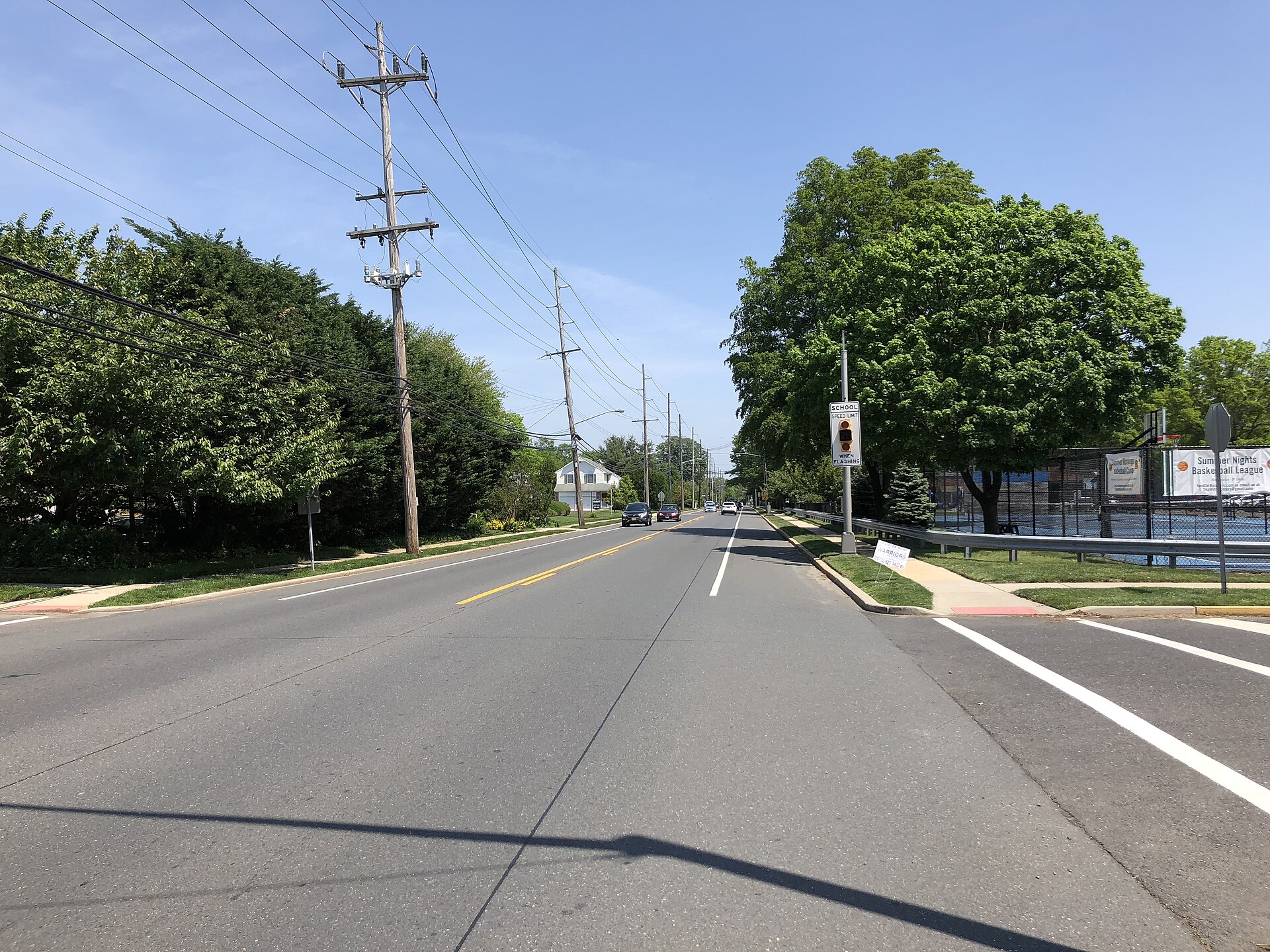 View north along Route 71 through Sea Girt