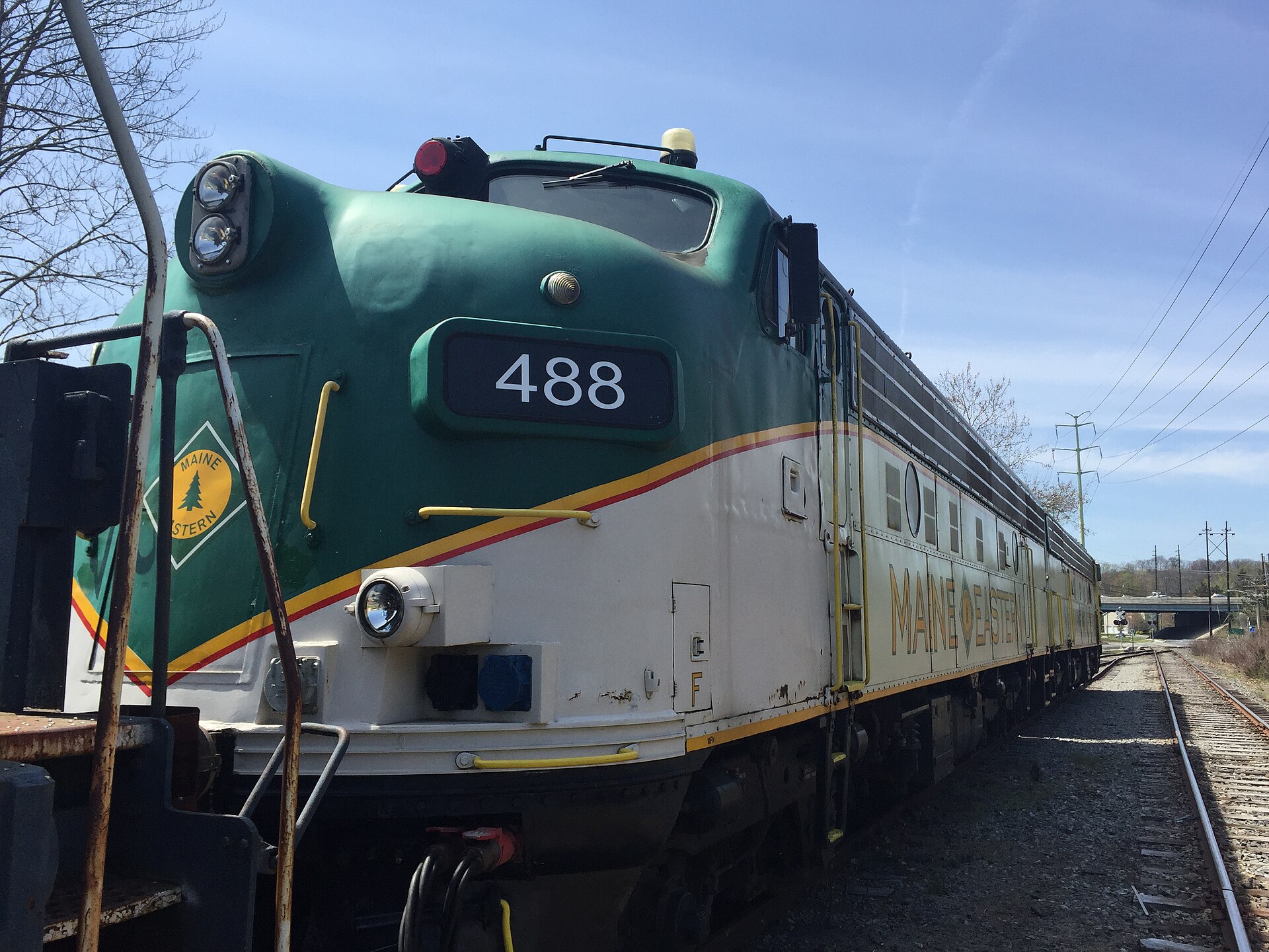 Locomotives on a siding in Whippany, New Jersey.