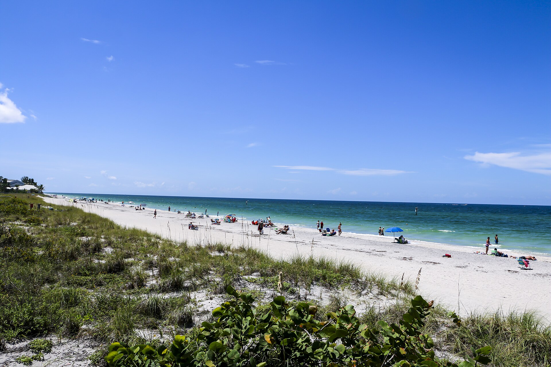 Beachgoers on Englewood Beach, Manasota Key, Florida
