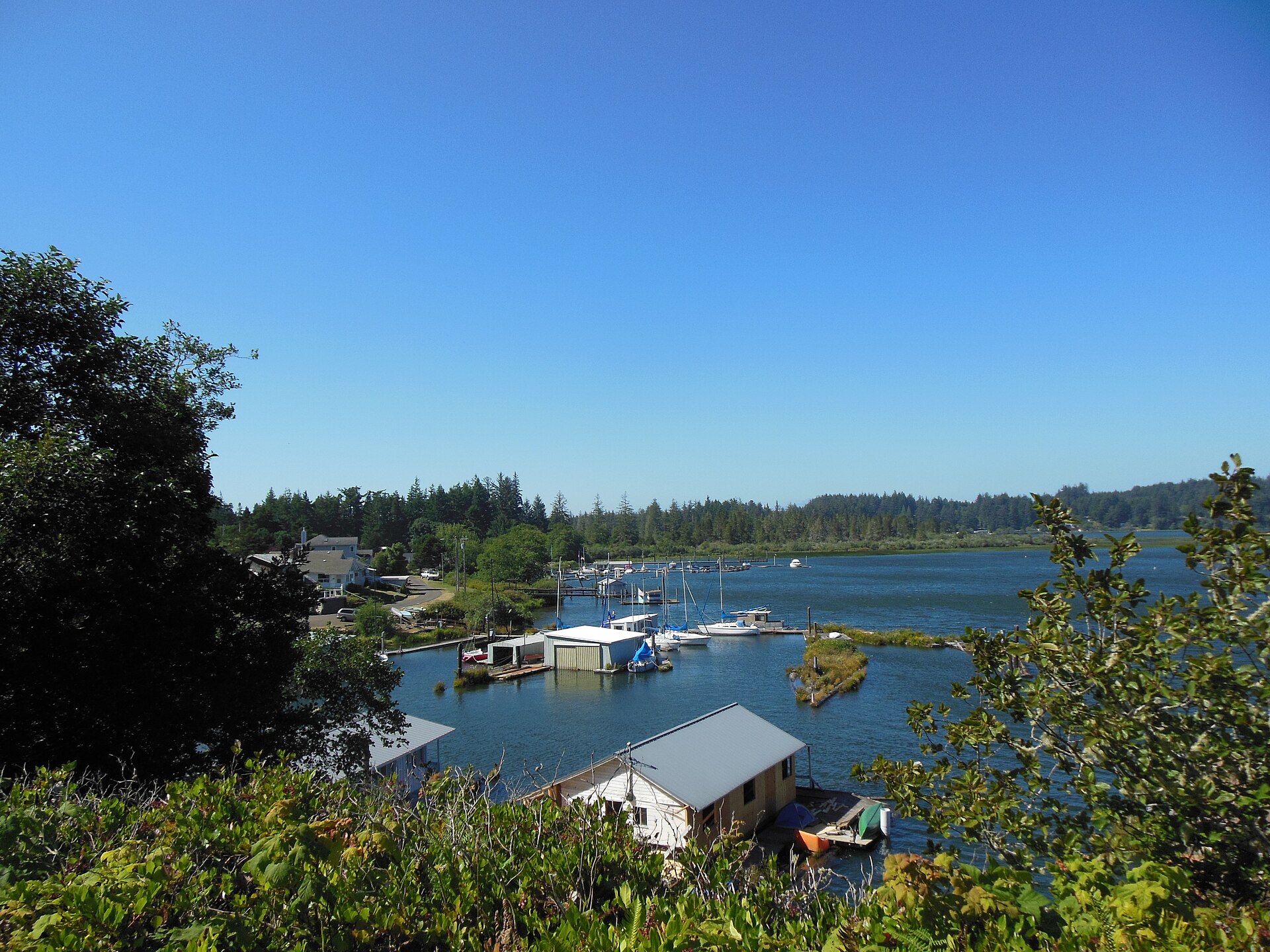 Siltcoos Lake at Dunes City, Oregon.
