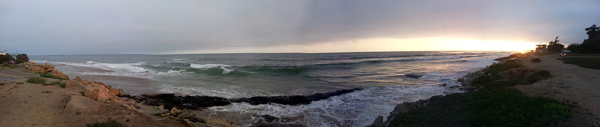Panoramic view of Carpinteria State Beach