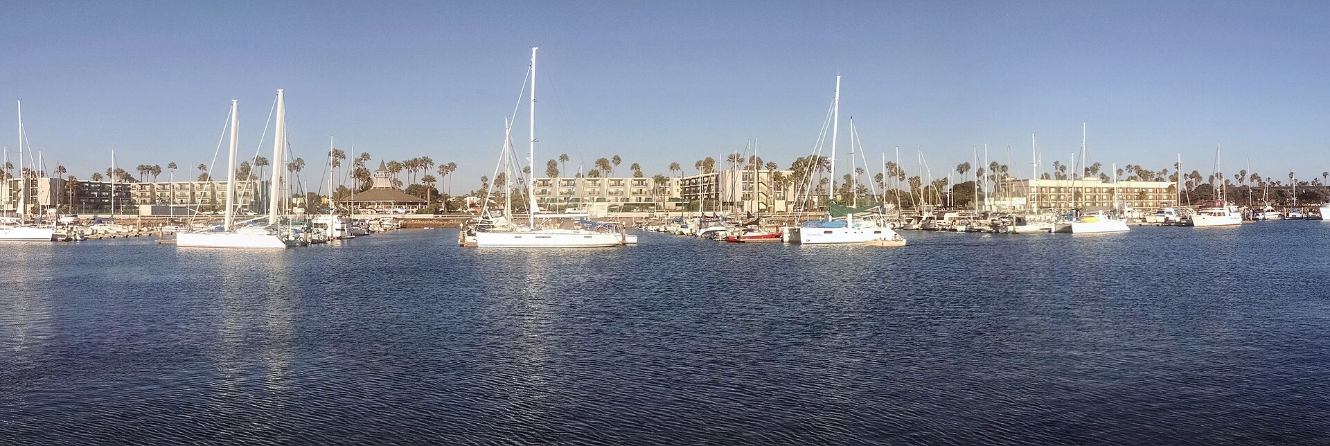Boats moored in Channel Islands Harbor