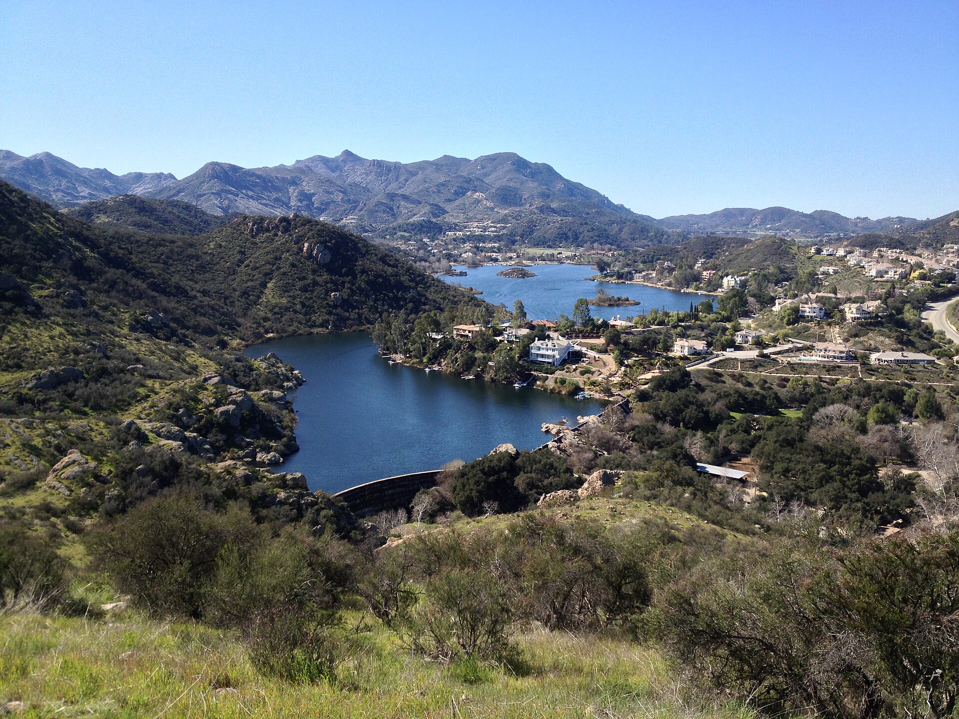 Sherwood Dam holding back Lake Sherwood