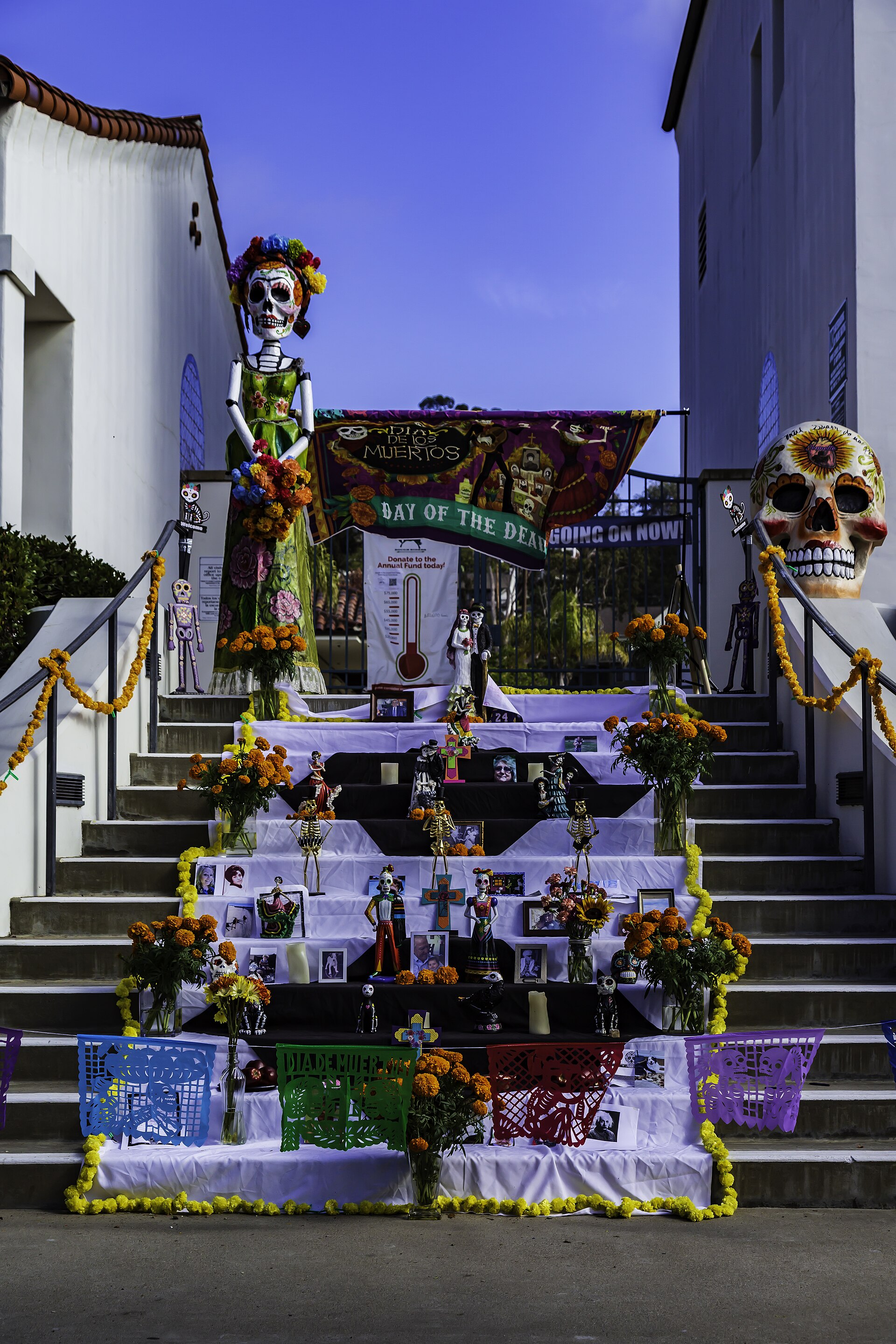 Day of the Dead ofrenda display in Santa Barbara