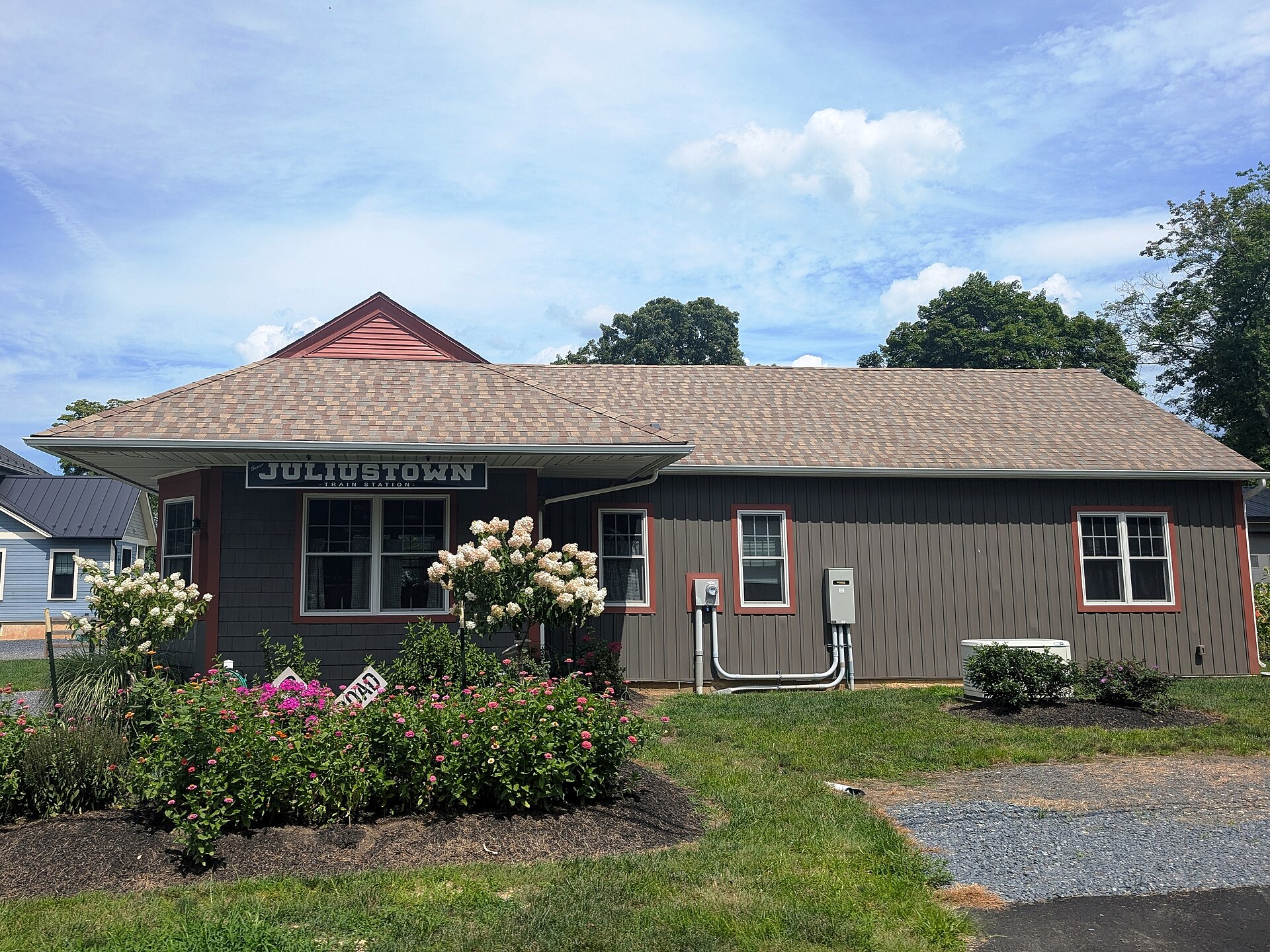 The former Juliustown, New Jersey railroad depot