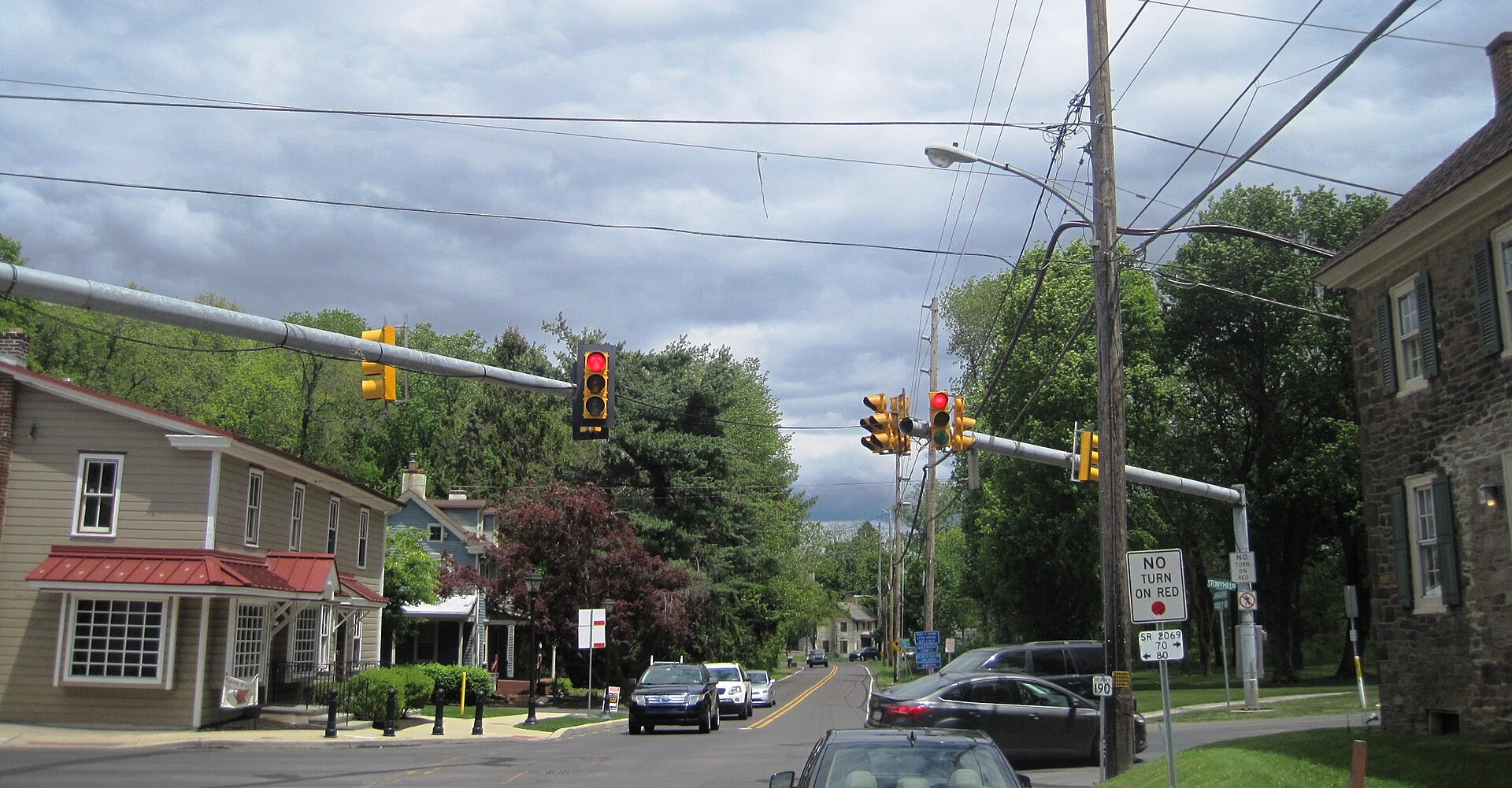 Langhorne Road running through Woodside, Pennsylvania