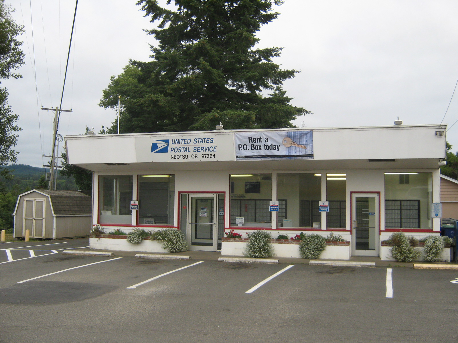 The post office building in Neotsu Lincoln County Oregon.