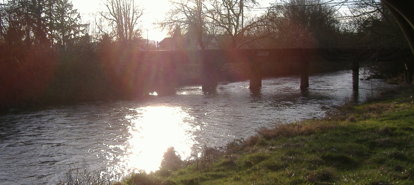 Mill Creek flowing through Turner Oregon.