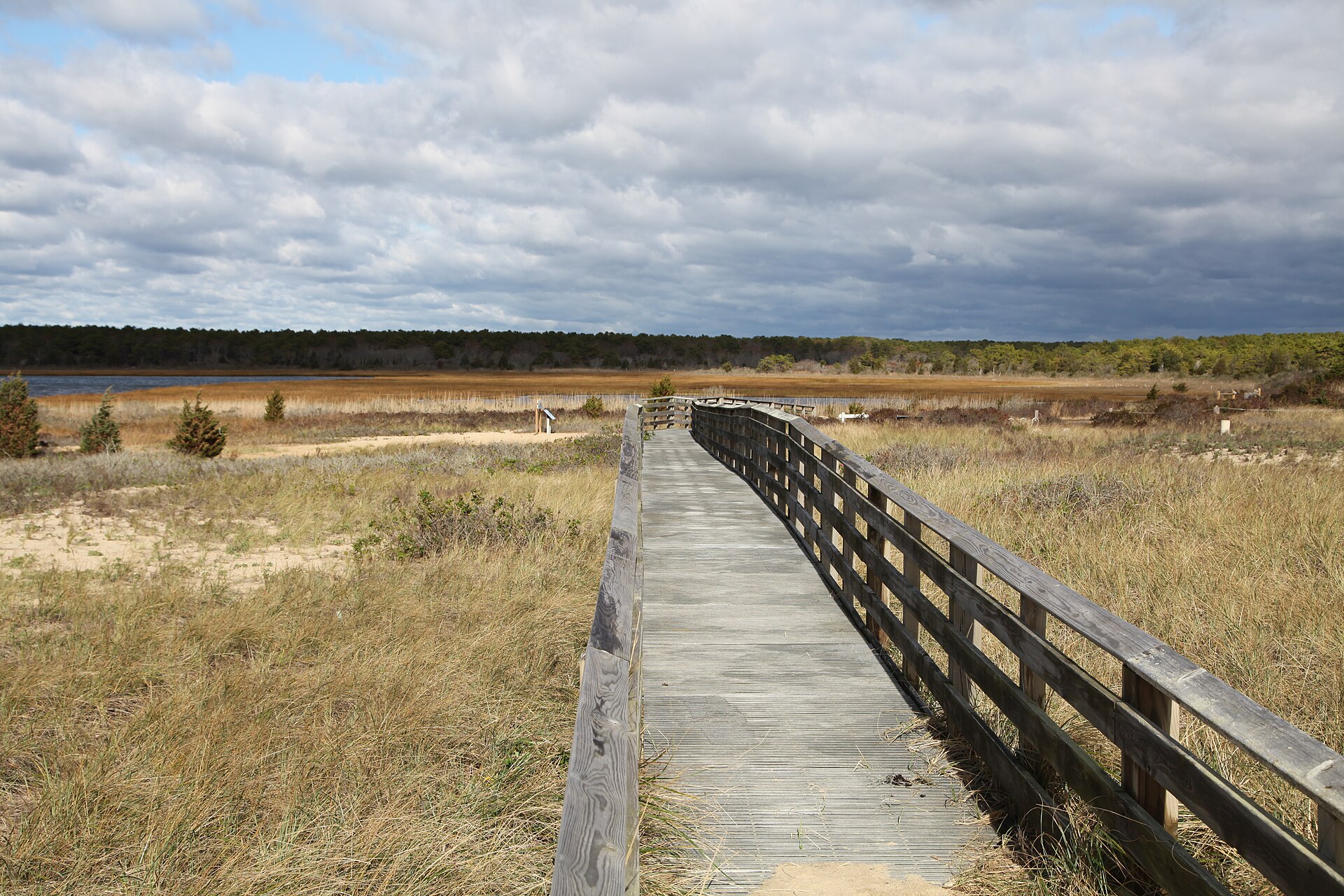 Boardwalk over the dunes at South Cape Beach near Monomoscoy Island