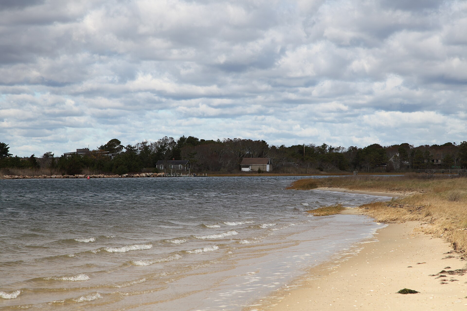 Shoreline view toward Seconsett Island