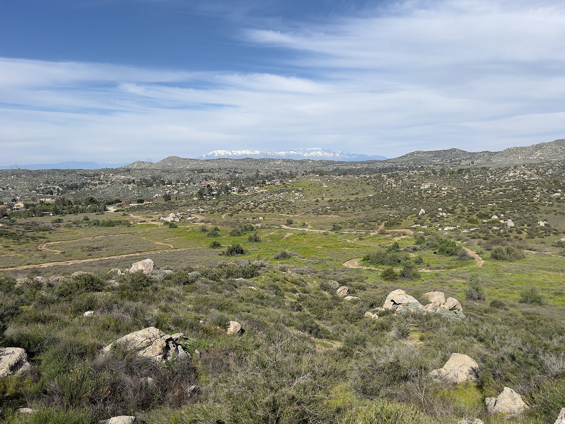 The Lakeview Mountains in Riverside County, California.