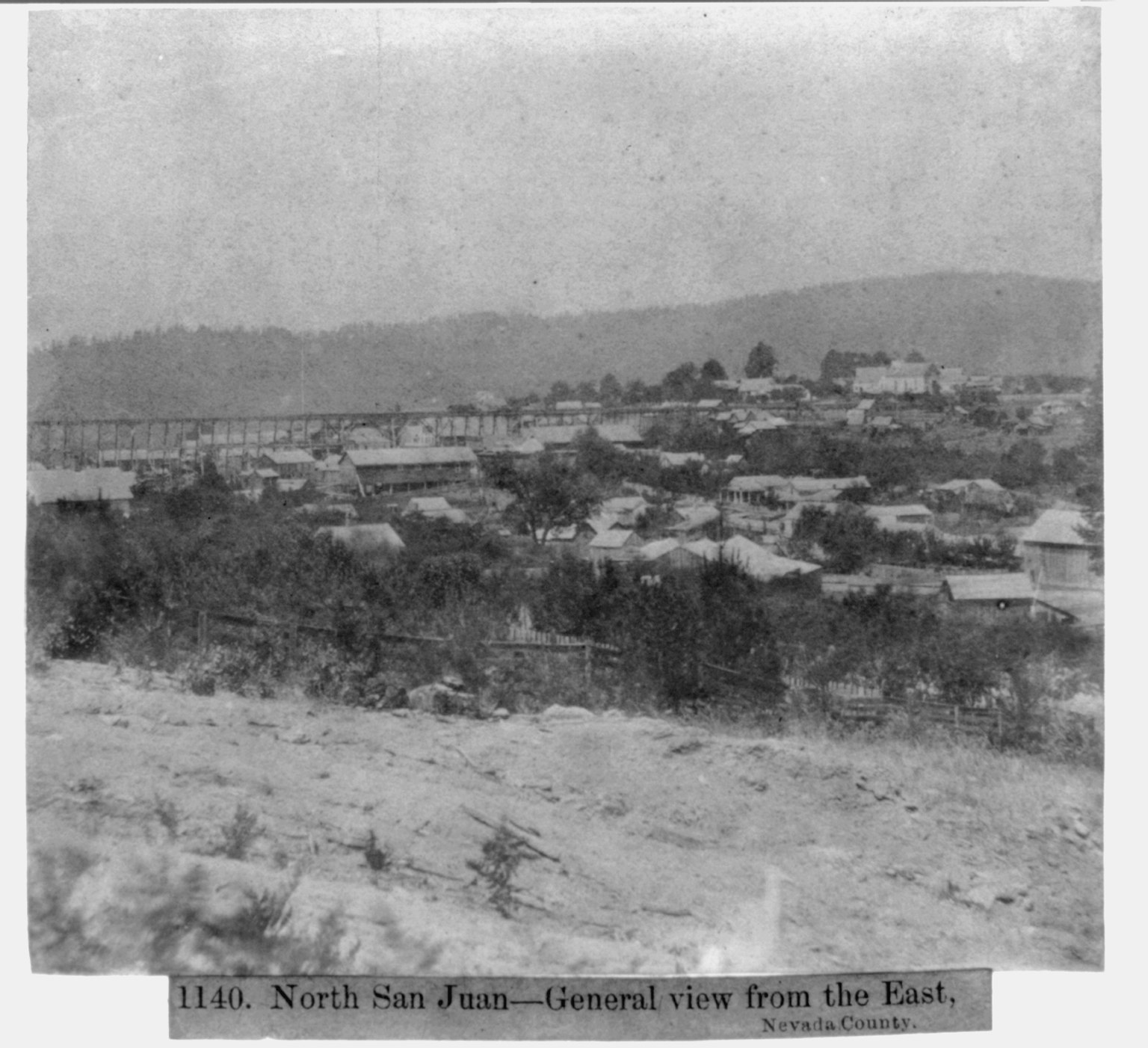 Historic photograph of North San Juan viewed from the east
