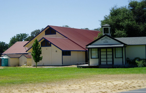 The historic Ready Springs School building