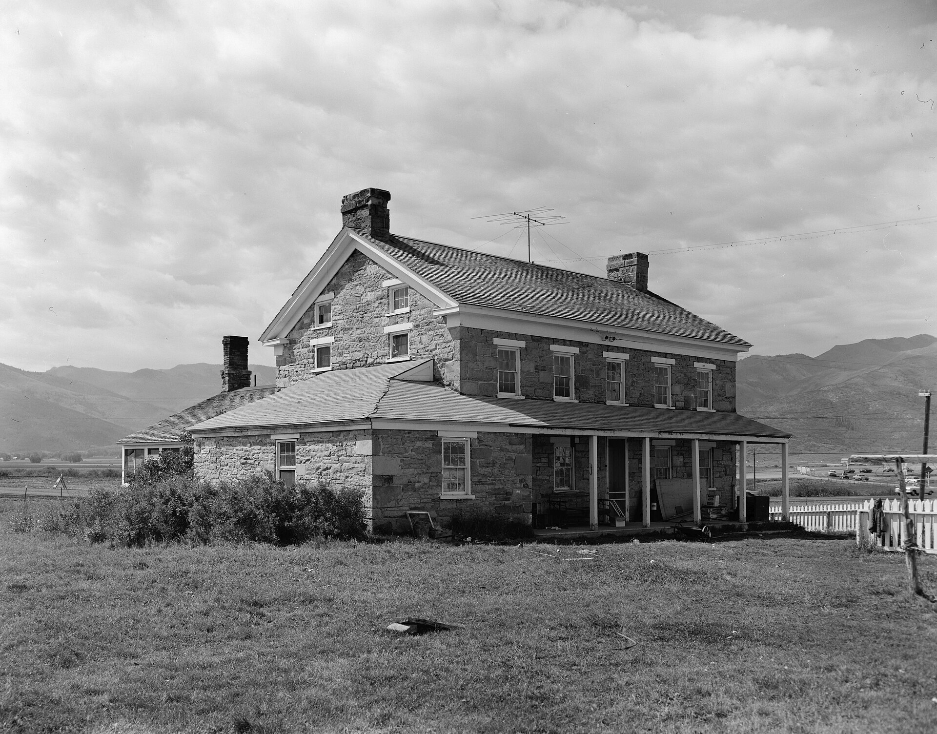 The 1862 sandstone Kimball Hotel stage stop near Kimball Junction, Summit County