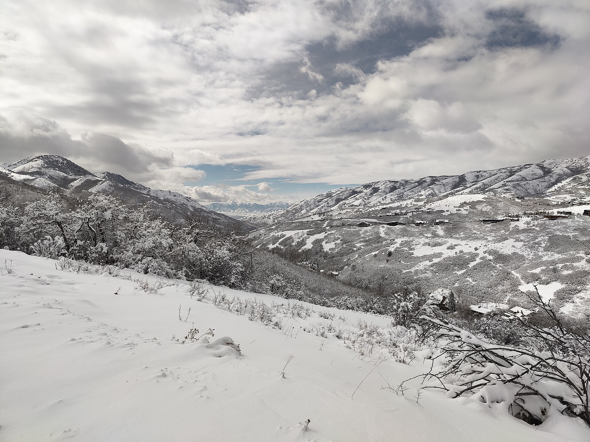 The Wasatch Range rising above Emigration Canyon