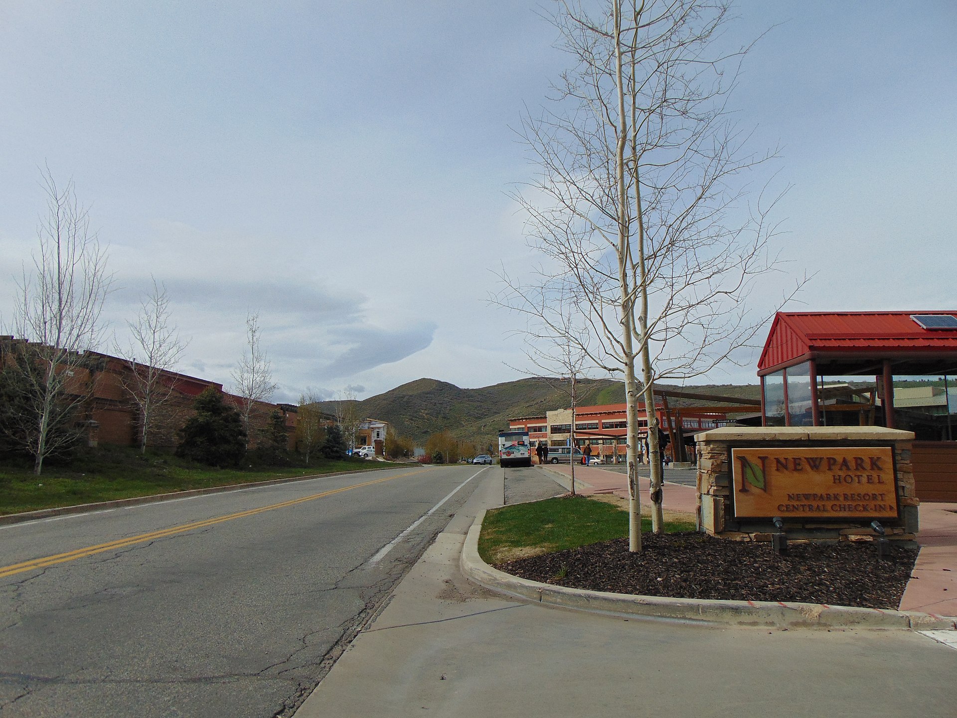 Transit bus stop in Snyderville