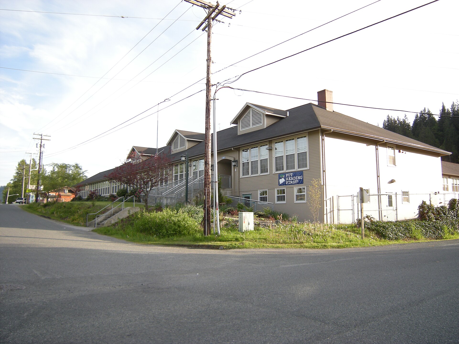 The Big Lake School building in Big Lake Washington.